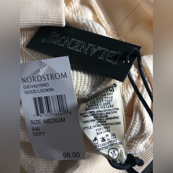 NWT Blank NYC Good Lookin’ Quilted Patchwork Hoodie - Size S and Size M - Picture 4 of 5